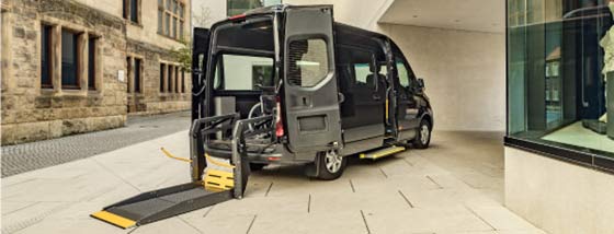 Autolift PIUMA lift on Mercedes Sprinter minibus