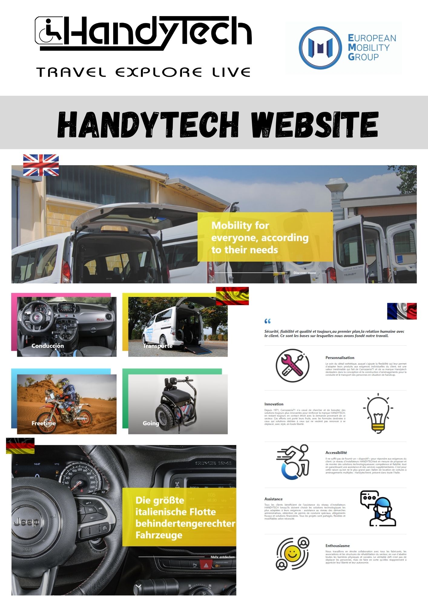 Handytech website image